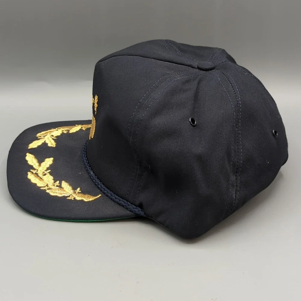 CAT Caterpillar VIP Hat Rope Embroidered Cap Adjustable Strapback OSFM Navy USA